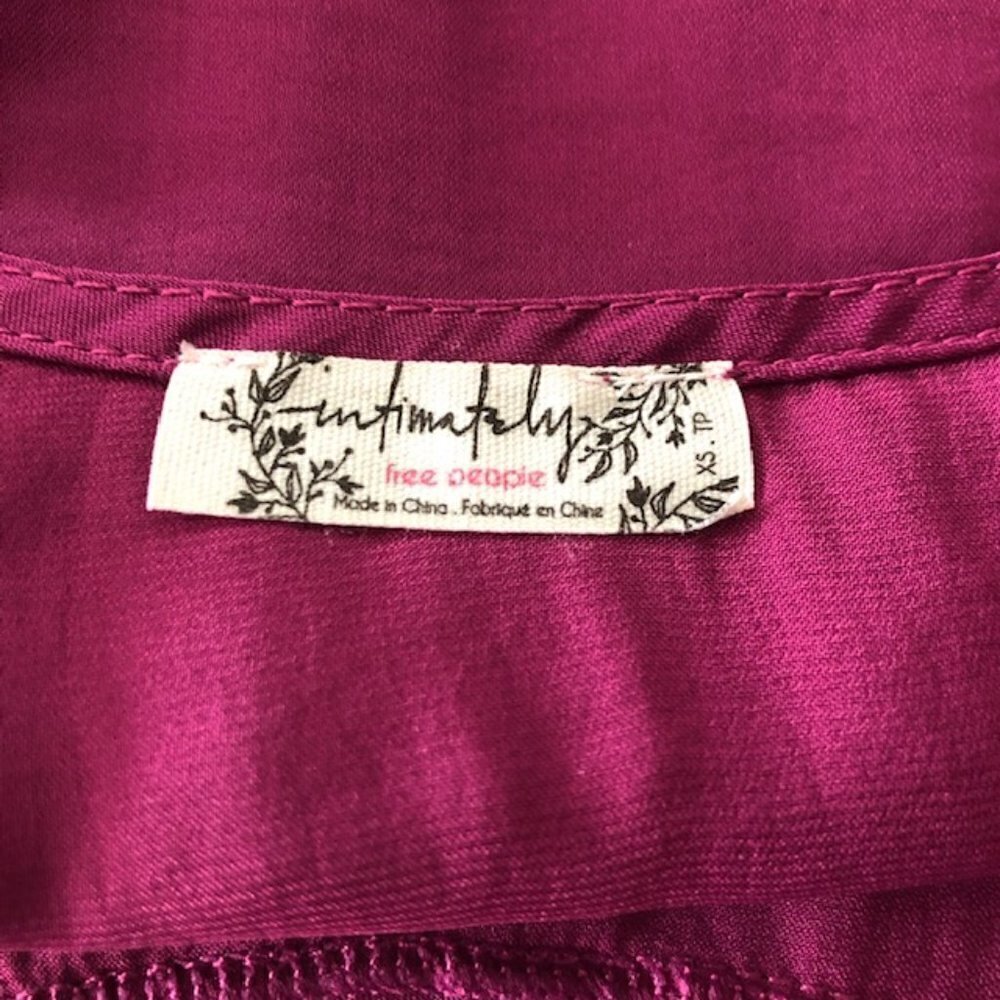 Free People Dark Orchid Blouson Satin Crop Top - Picture 9 of 10